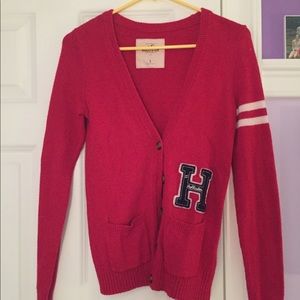 Red Varsity Cardigan